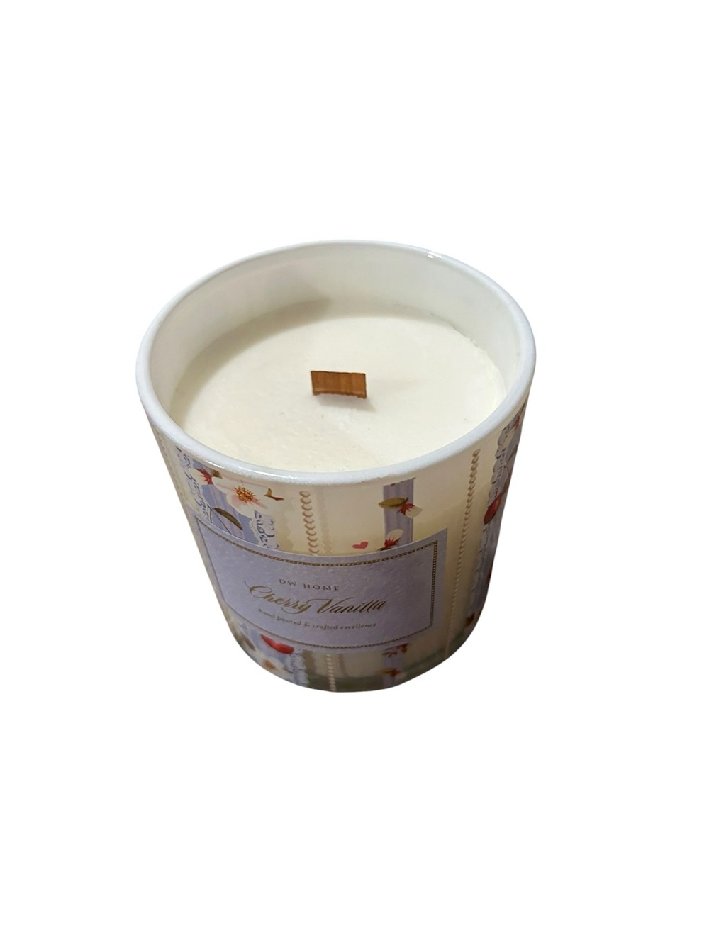 Cherry vanilla Cream Scented Jar Candle with Wooden Wick
